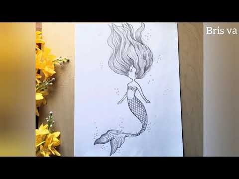 Video: Como Dibujar La Sirena Por El L? Piz Etapa Por Etapa