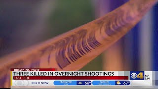 3 killed in overnight shootings