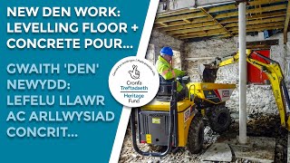 New Den Work: Levelling Floor & Concrete Pour - Timelapse