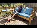 Modern Outdoor Sofa DIY Made From 2x4's