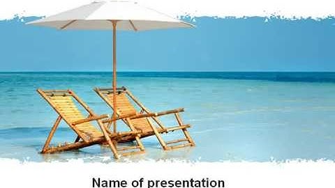 Beach Bench PowerPoint Template by PoweredTemplate.com