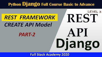 Python Django REST FRAMEWORK | Build RESTFUL API MODEL in Django Part 2/3