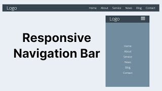 Create a Responsive Navigation Bar Using HTML, CSS, and Javascript!