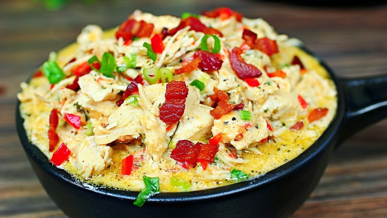Pressure Cooker Crack Chicken Recipe - Easy Creamy Chicken Recipe - YouTube