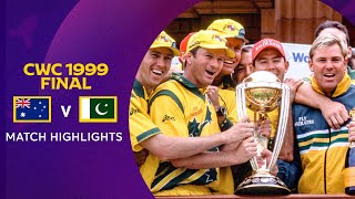 Cricket World Cup 1999 Final: Australia v Pakistan | Match Highlights