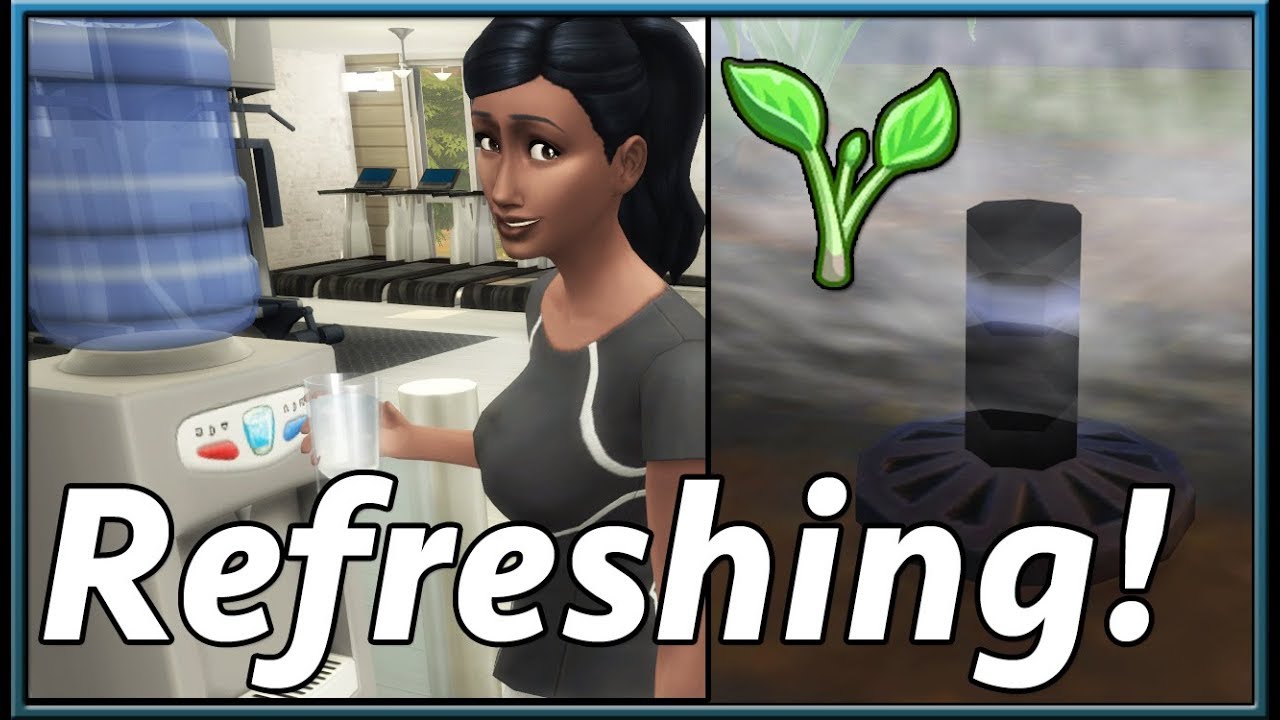 Quench Thirst! FUNCTIONAL Water Cooler & Sprinkler!💧 The Sims 4 (by