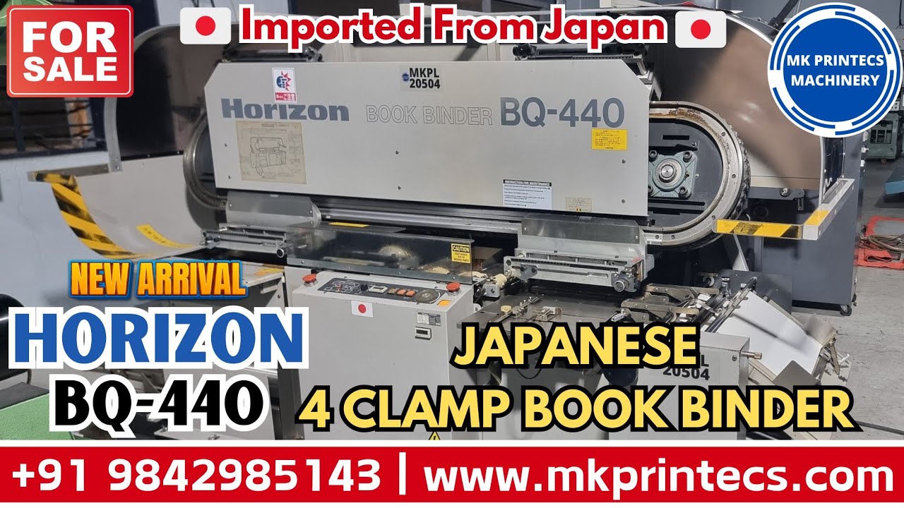 MKPL-20504 | HORIZON BQ 440 - 4 CLAMP BOOK BINDING MACHINE