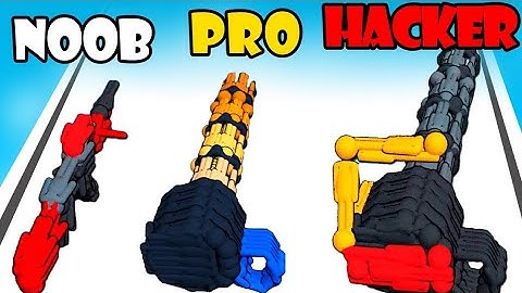 NOOB vs PRO vs HACKER - Human Gun Part 1 | Satisfying Games (Android,iOS)