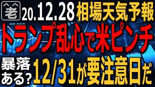 【相場天気予報】今年も今日を含め、あと３日で株取引が終わる。30日は大納会だが、31日は為替とCFDの日経225が動くため、暴落に注意が必要だ。年末相場をどう乗り切るか？ラジオヤジが実践的に解説する。