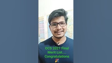 Big Update | OCS 2021 Final Merit List | Congratulations 🎉 #opsc #ocs #opscresults