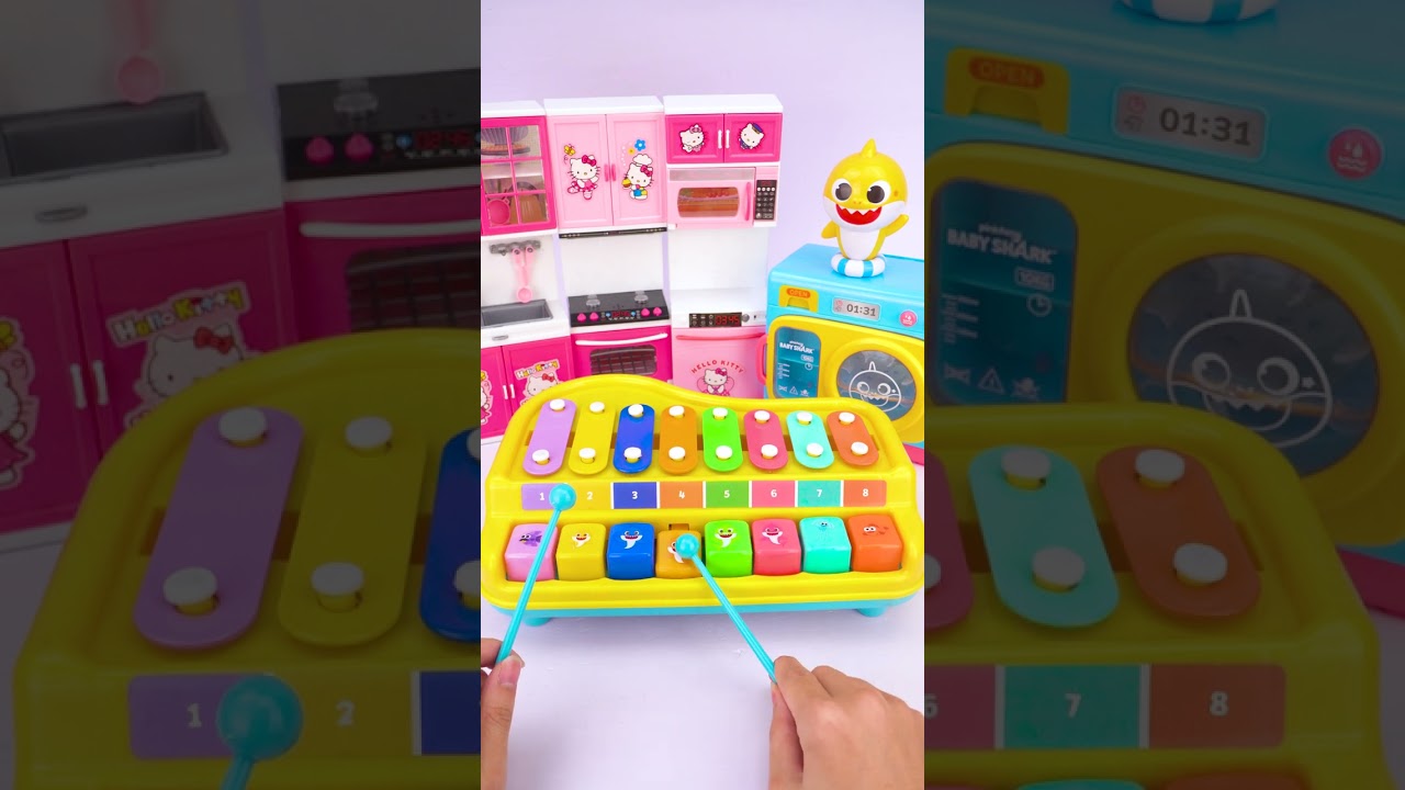 Baby Shark Pinkfong Piano Xylophone Toy Unboxing and Review | ASMR Video