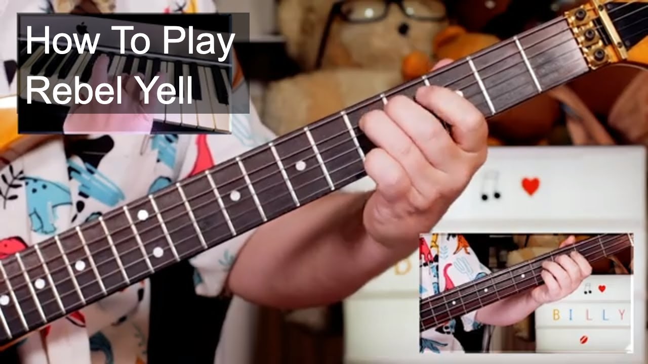 'Rebel Yell' Billy Idol Guitar & Bass Lesson With Keyboard Intro YouTube