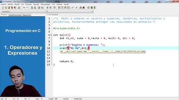 1. Programación en C || Operadores || #1 Operaciones aritméticas