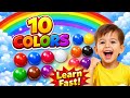 Kids Learn 10 Colors 🌈 | Color Names for Children 🎨।10 Colors Name for Kids 🌈। Nanha Bachpan kids TV