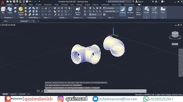 Plumbing Components P2 (45 Degree - Y-way Fitting ) 3D Modeling Practice - QasimCAD