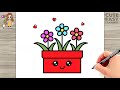 How to Draw Flower Pot Easy Step by Step