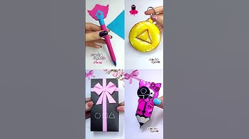 Squid game DIY Compilations #papercraft #diy #squidgame #shorts