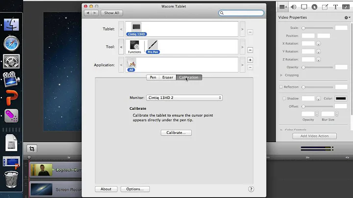 Calibrating the Wacom Tablet