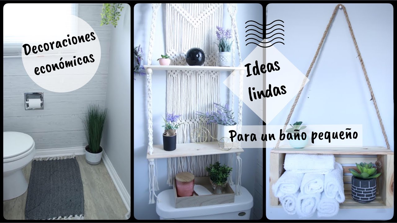 😍 Ideas para decorar un baño pequeño con poco presupuesto, Decoraciones  para el baño
