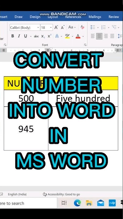 Convert number into words in just Second 👍 | MS WORD| MS OFFICE| # ...