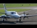 Cessna 441 Conquest - Cross wind take off - Gloucestershire Airport