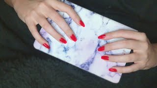 ASMR Tapping on Notepad with Acrylic Nails (no talking)