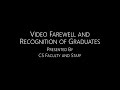 Farewell to the Class of 2020