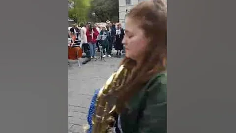 Ode to Joy flash mob on Old Palace Yard  08 05 2019