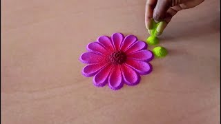 simple Rangoli design. daily rangoli kolam. small rangoli design