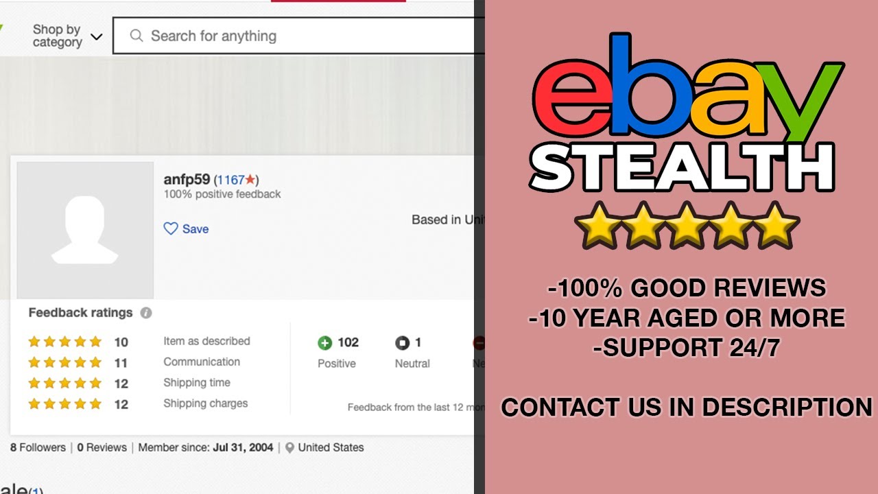 DISCOVER OUR EBAY ACCOUNTS FOR SALE READY FOR DIGITAL PRODUCTS KEYS