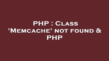 PHP : Class 