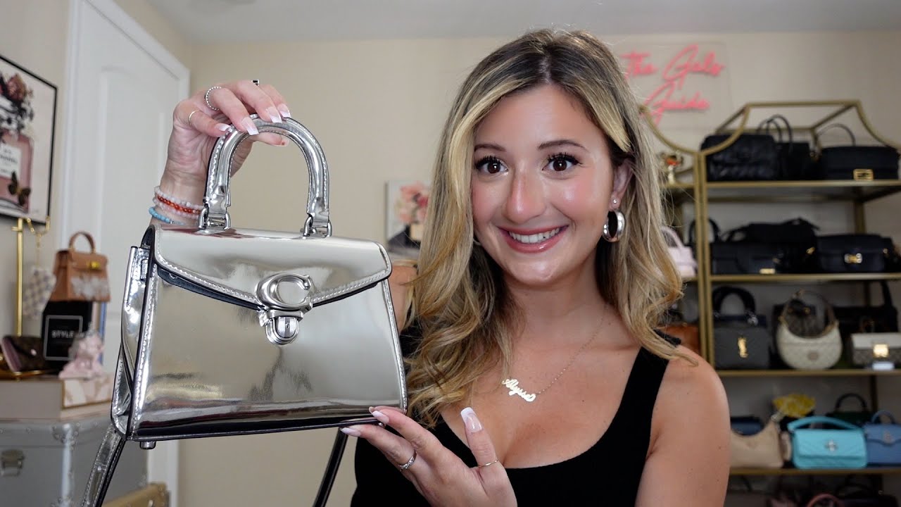 Coach Sammy Top Handle 21 Mirrored Silver Metallic Review! Should