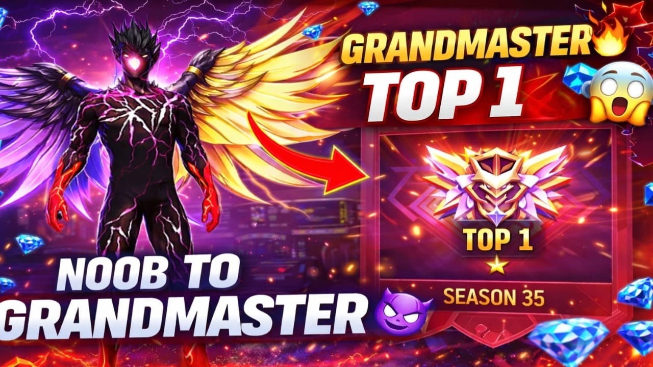[🔴Live]  NOOB TO GRANDMASTER! 🏆 TOP 1 RANK PUSH SEASON 35 LIVE ⚡ GARENA FREE FIRE #FreeFire #live
