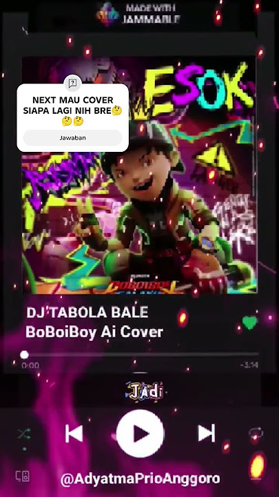 Lirik Lagu Dj Tabola Bale Cover BoBoiBoy Gentar 🤓😱 #boboiboyaicover #boboiboy #djtabolabale