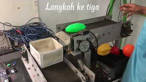Tugas praktek PLC mesin pengemas apel ke box buah (Apel konveyor)