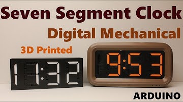 7 Segment Clock, v1.0, Digital, Mechanical, 3D Printed.