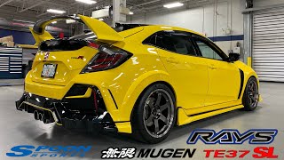 2021 Honda Civic Type-R Limited Edition | Mugen Rear Lip | Spoon Sports Valve Cover | Volk TE37SL