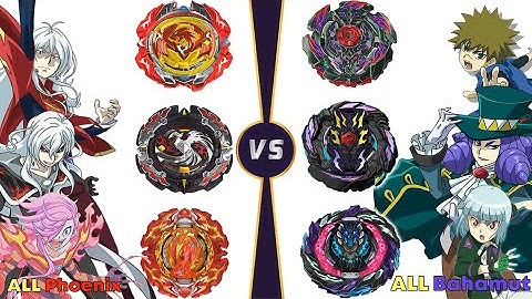 베이블레이드 버스트 다이너마이트 DB 【ALL 피닉스 VS ALL 바하무트】 릴레이 배틀 eyblade burst DB ベイブレードバーストDB