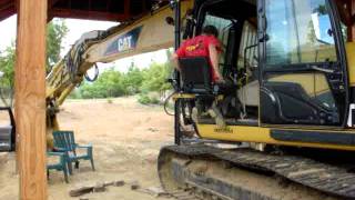 Excavator chair lift - down