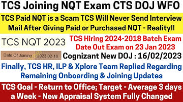 TCS Paid NQT Exam is Scam TCS Never Hire & Send Interview Mail TCS HR Replied on Joining CTS New DOJ