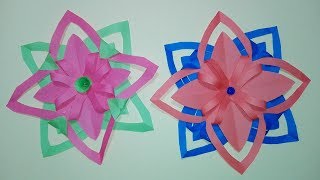 Flower DIY Handycrafts Paper Origami || Very Simple And Beautiful Flower || Latest And Unique Rose