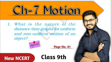 Question 1 on page number 81 Motion Class 9 Science New NCERT || By Rajeev Kumar