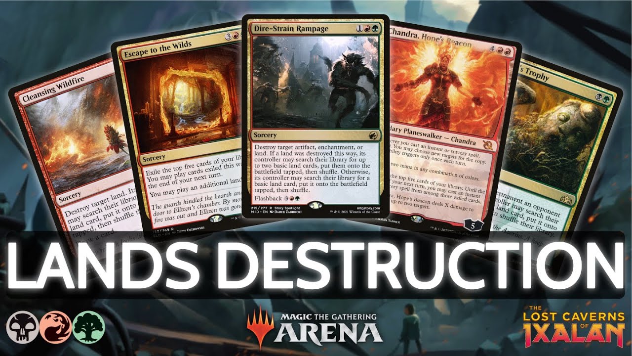 ⚫🔴🟢 Jund Lands Destruction, 57 Win Rate MTG Arena Explorer BO3