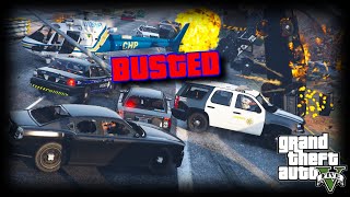 FiveM BUSTED Server (GTA V Blues Brothers Style Cop Car Pile Ups)