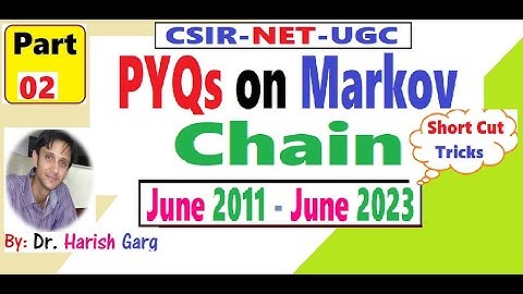 PYQs on Markov Chain | June 2011 - 2023 | Fully Short Cut Tricks
