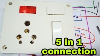 5 in 1 power plug connection || Sinha Electricals