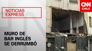 Se derrumbó fachada de Bar Inglés de Valparaíso: Estructura estaba en mal estado