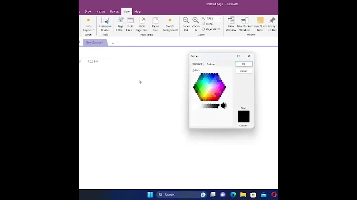 how to change page colour in onenote) how to change screen colour in one note] #shorts