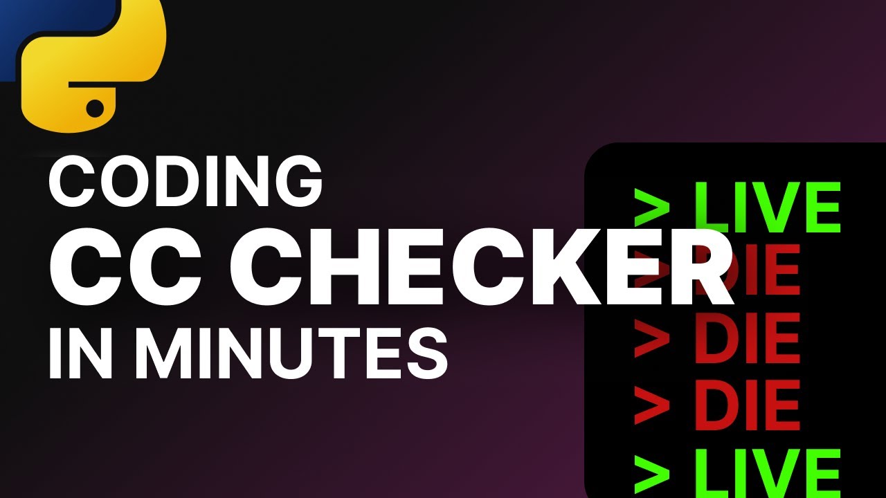 CODING PYTHON CC CHECKER IN MINUTES - YouTube