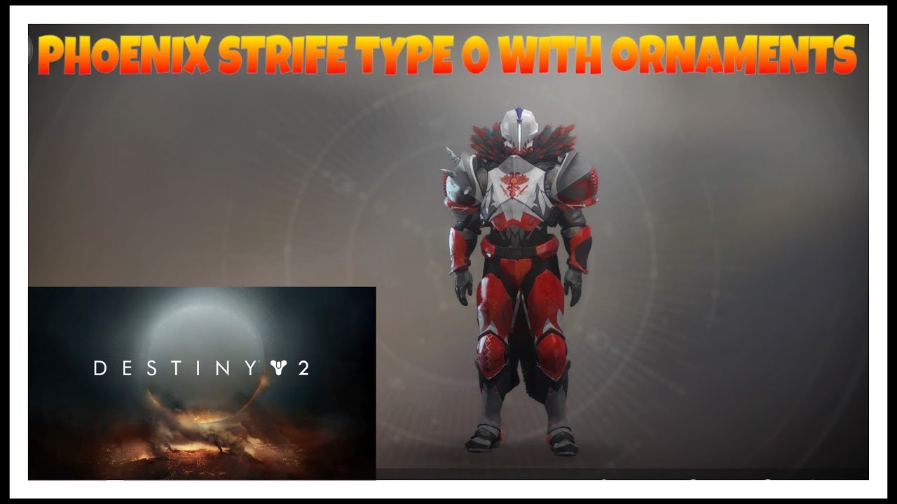 Destiny 2. Phoenix Strife with Ornaments. Legendary Titan Crucible